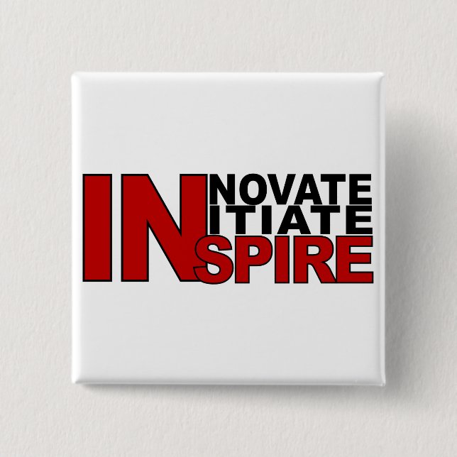 INSPIRE button, customize 2 Inch Square Button (Front)