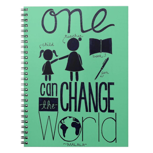 "Inspiré carnet par Malala" (Devant)