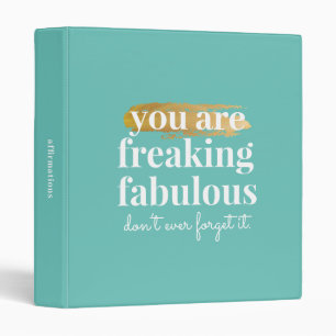 Inspire Confidence Funny Freaking Fabulous Custom Binder