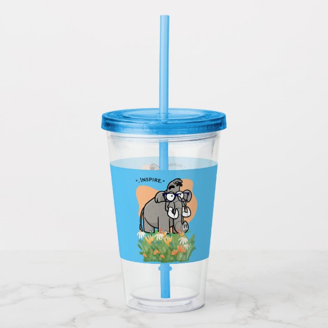inspire elephant acrylic tumbler (Front)