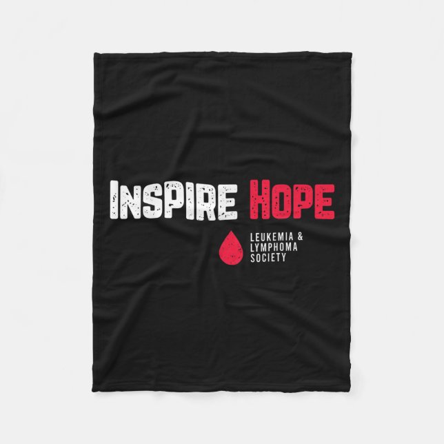 Inspire Hope Leukaemia And Lymphoma Society Blood  Fleece Blanket (Front)