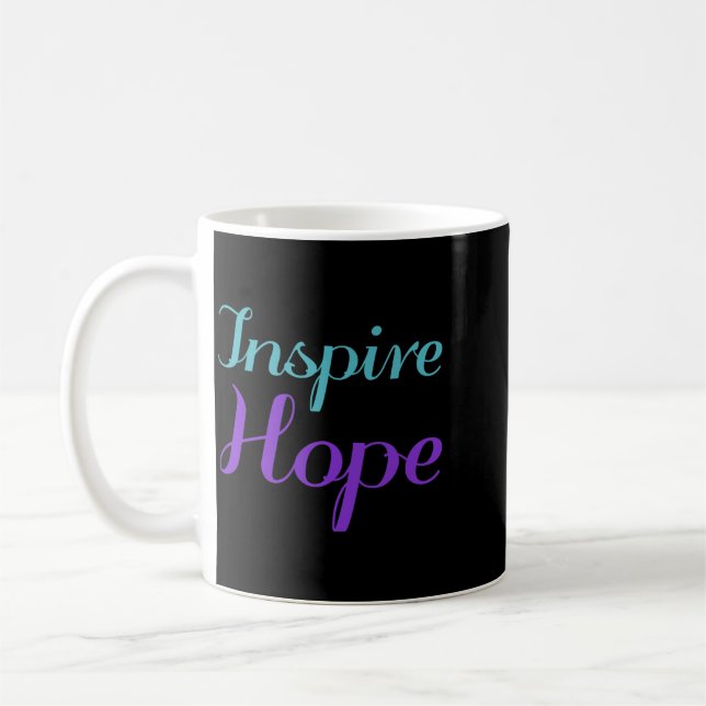 Inspire Hope Prevention Awareness Design Coffee Mug (Left)