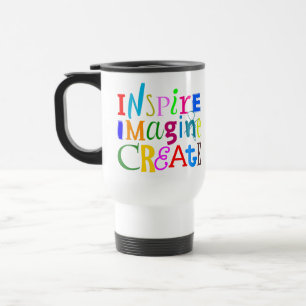 Inspire, Imagine, Create - Motivational Travel Mug