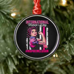 Inspire Inclusion 8 March International Metal Ornament