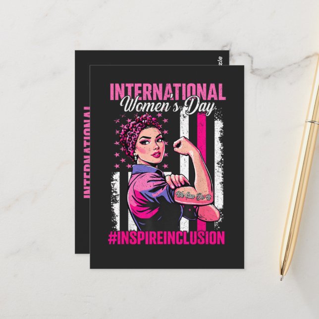 Inspire Inclusion 8 March International  Postcard (Front/Back In Situ)