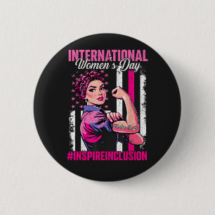 Inspire Inclusion 8 March International Women's Da 2 Inch Round Button