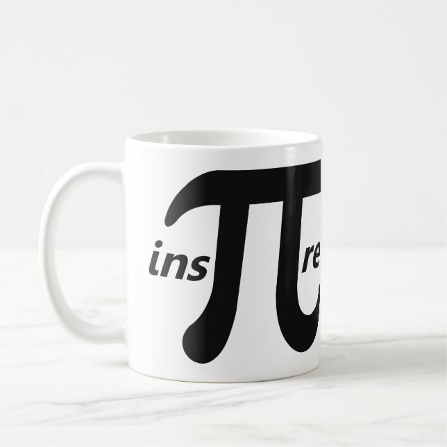 Inspire Inspirational Pi Symbol Coffee Mug (Left)