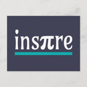 Inspire Math Pun Funny Inspirational Postcard