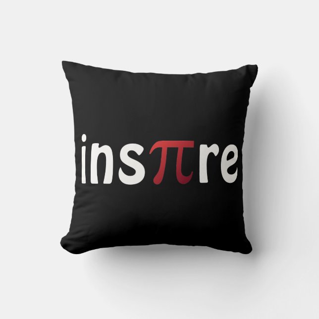 Inspire Mathematics Pi Day Math Geek Throw Pillow (Front)
