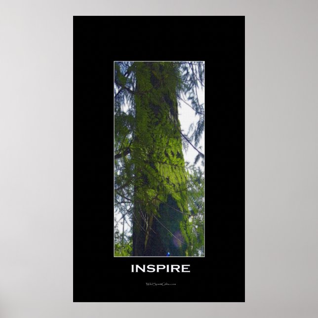INSPIRE Motivation Arbre Art Poster toile (Devant)