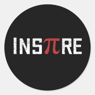 InsPire Pi day   Happy Pi day Math Classic Round Sticker