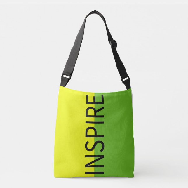 Inspire positive quotes  crossbody bag (Front)