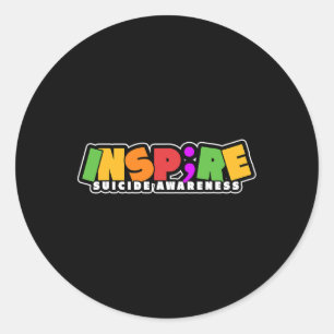 Inspire Semicolon Suicide Awareness Project Classic Round Sticker