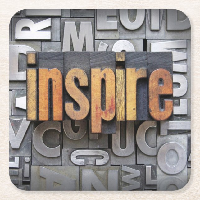 Inspire Square Paper Coaster (Front)