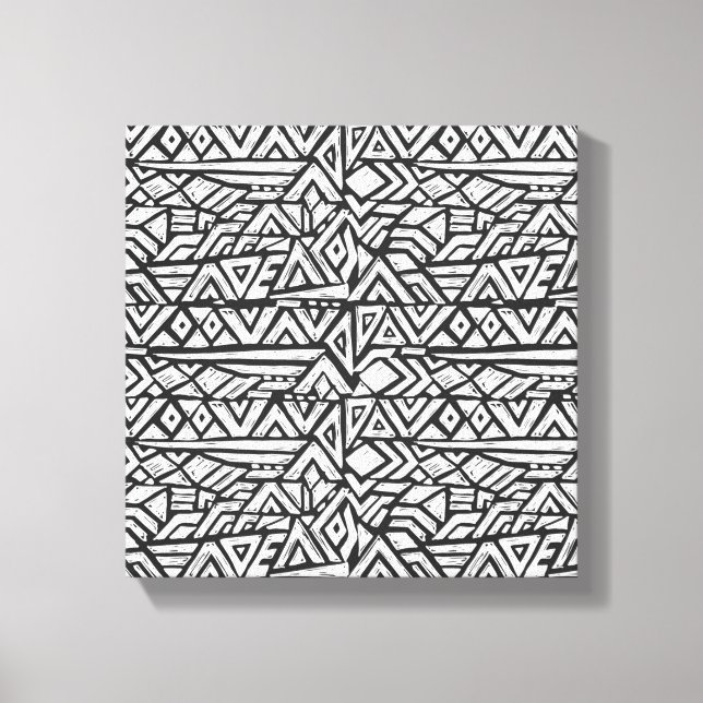 Inspired Artsy Tribal Pattern 6 Canvas Print (Front)