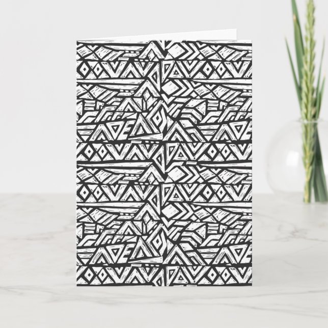 Inspired Artsy Tribal Pattern Card (Front)