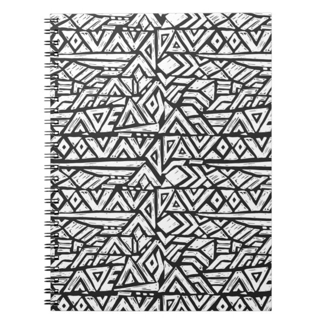 Inspired Artsy Tribal Pattern Notebook (Front)