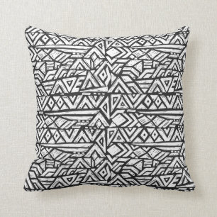 Inspired Artsy Tribal Pattern Throw Pillow