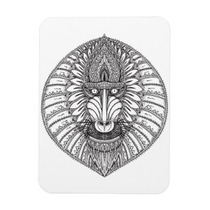 Inspired Baboon Face Magnet