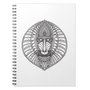 Inspired Baboon Face Notebook