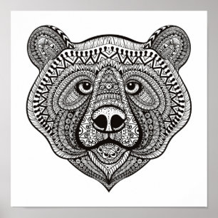 Inspired Bear Face 2 Poster