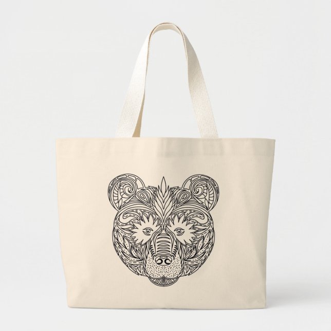 Inspired Bear Large Tote Bag (Front)