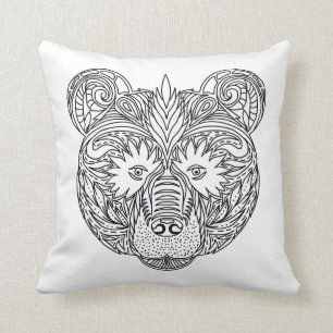 Inspired Bear Throw Pillow