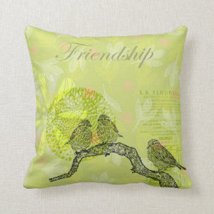 Inspired Birds Throw Pillow