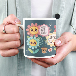 Inspired Blooms: Motivational Garden Mug
