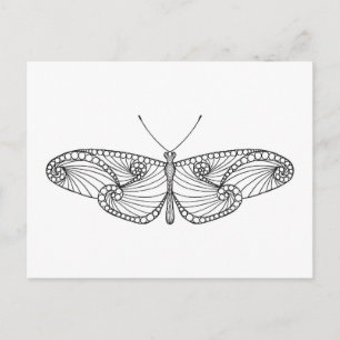 Inspired Butterfly Art Postcard
