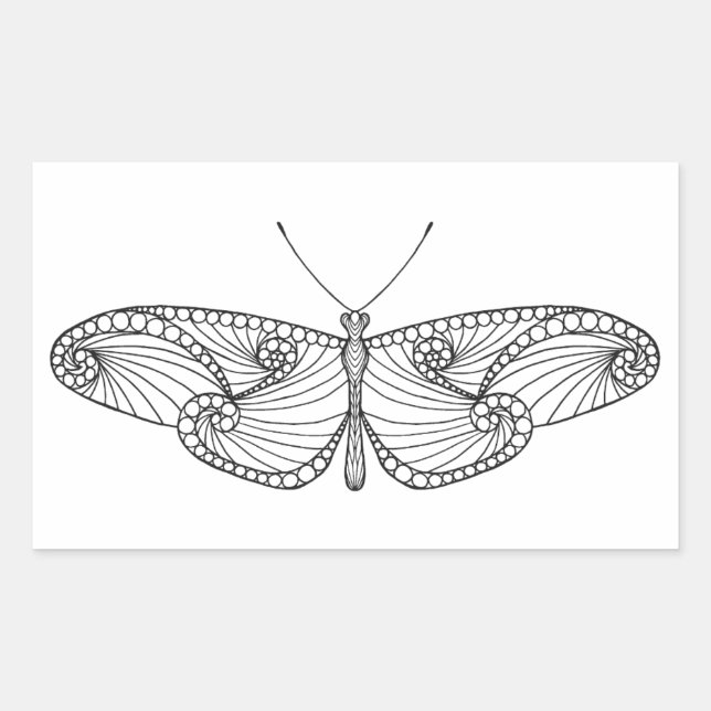 Inspired Butterfly Art Sticker (Front)