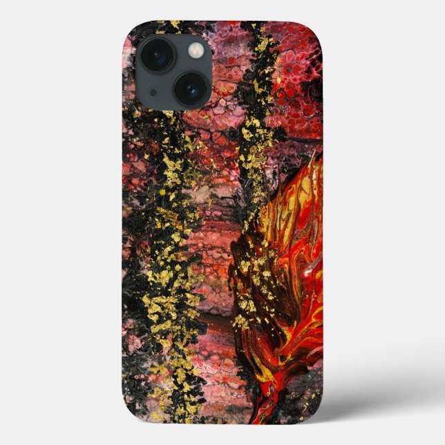 Inspired by California's Fires  red gold fiery Case-Mate iPhone Case (Back)