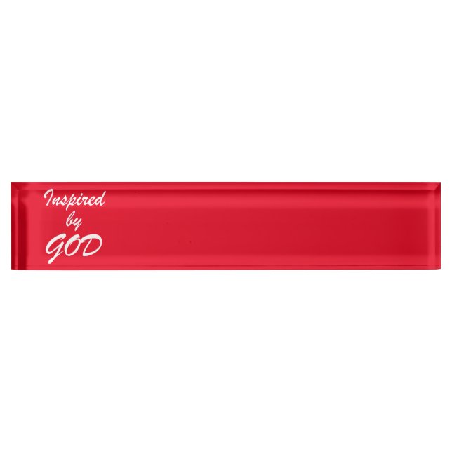 Inspired by God Nameplate (Front)