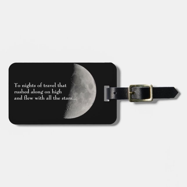 Inspired by the Moon and Rilke Luggage Tag (Front Horizontal)