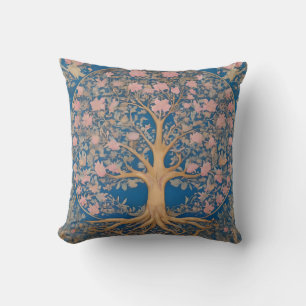 Inspired By William Morris Tree Of Life Throw Pillow