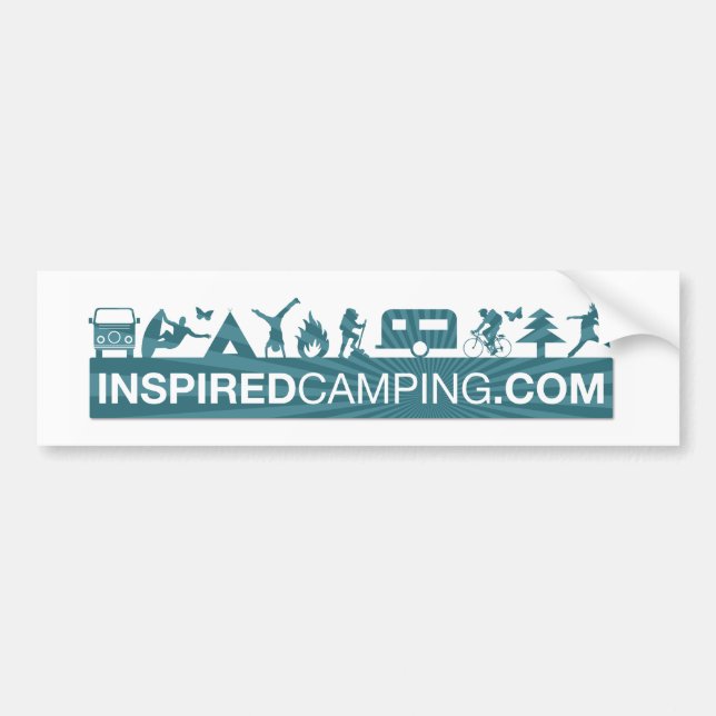 Inspired Camping Bumper Sticker (Front)