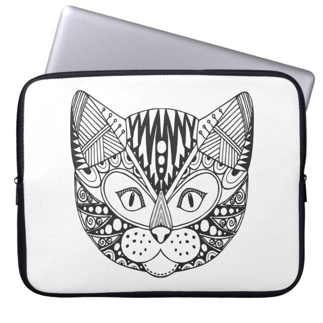 Inspired Cat Laptop Sleeve (Front)