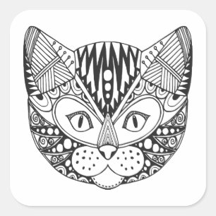 Inspired Cat Square Sticker