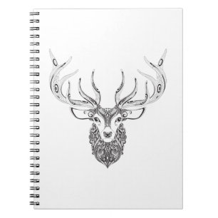 Inspired Deer Horned Head Notebook