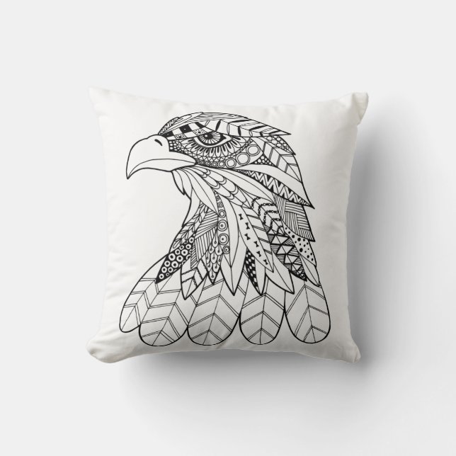 Inspired Eagle Throw Pillow (Front)