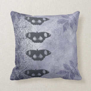 Inspired Elegant Butterflies Purple Throw Pillow