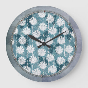 Inspired Flowers and Butterflies Large Clock