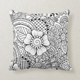 Inspired Flowers Throw Pillow