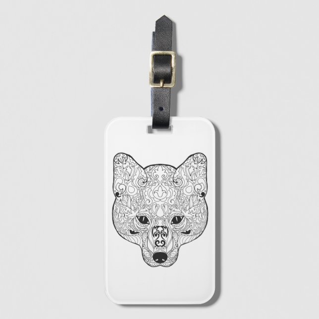 Inspired Fox Head Luggage Tag (Front Vertical)