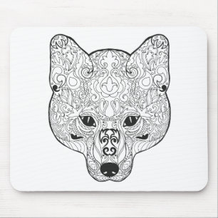 Inspired Fox Head Mouse Pad