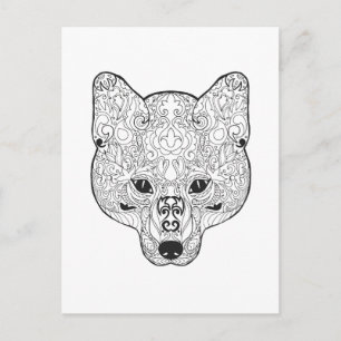 Inspired Fox Head Postcard
