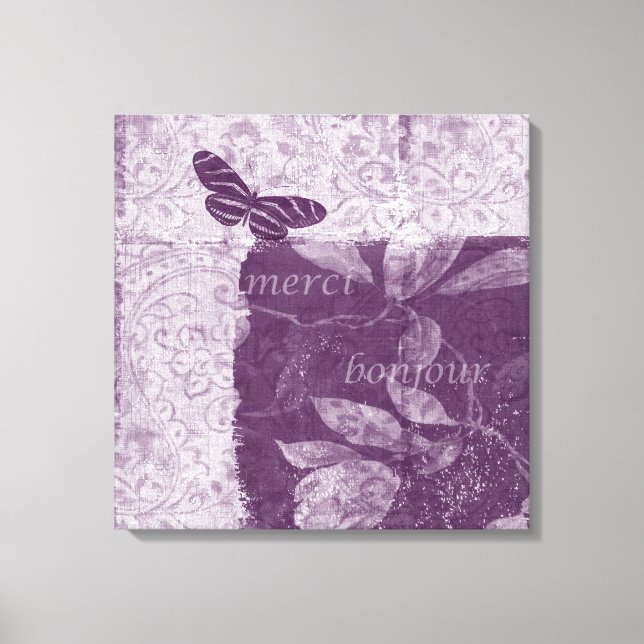 Inspired French Lilac Canvas Print (Front)