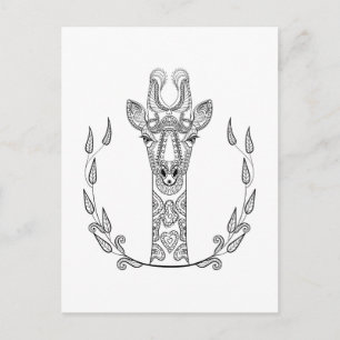 Inspired Giraffe Postcard