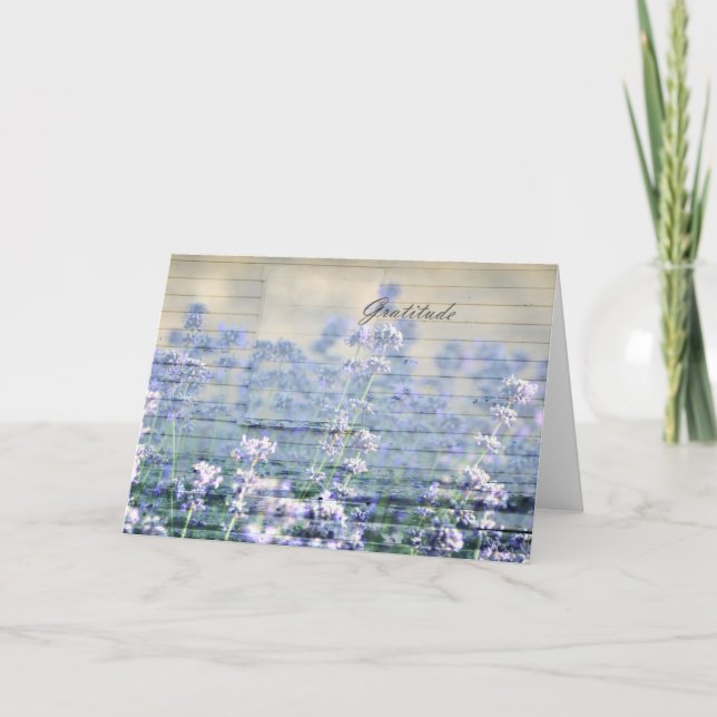 Inspired Gratitude Rustic Lavender Card (Front)