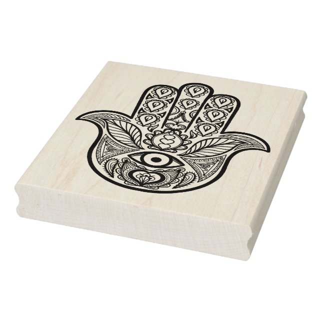 Inspired Hamsa Hand Rubber Stamp (Stamp)